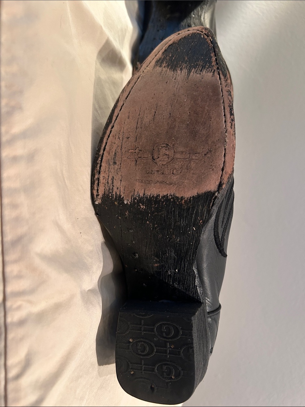 Circle G Black Western Embroidered Heeled Boots - Picture 6 of 11